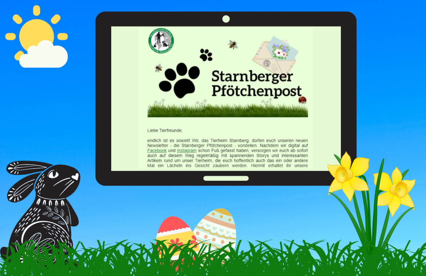 Ankündigung Newsletter Frühling