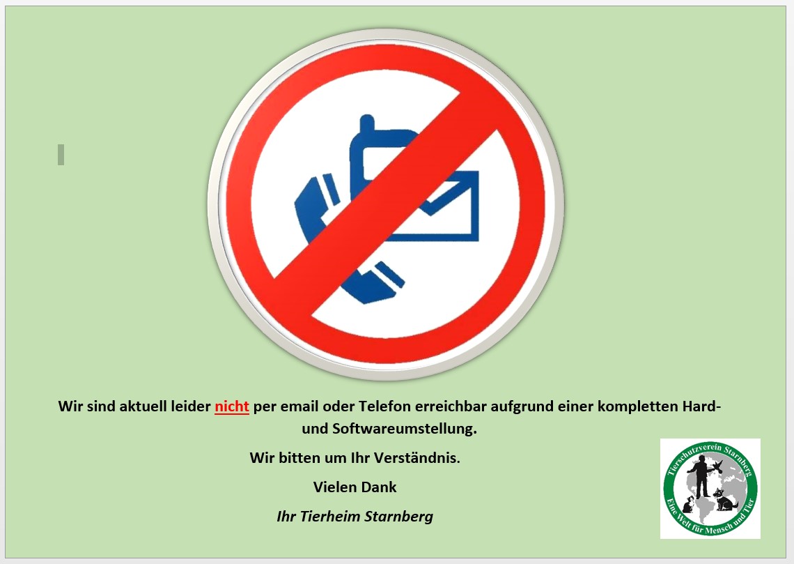 NIcht erreichbar wegen IT Umstellung