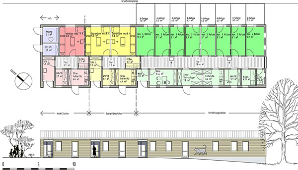 Neues Katzenhaus Bauskizze